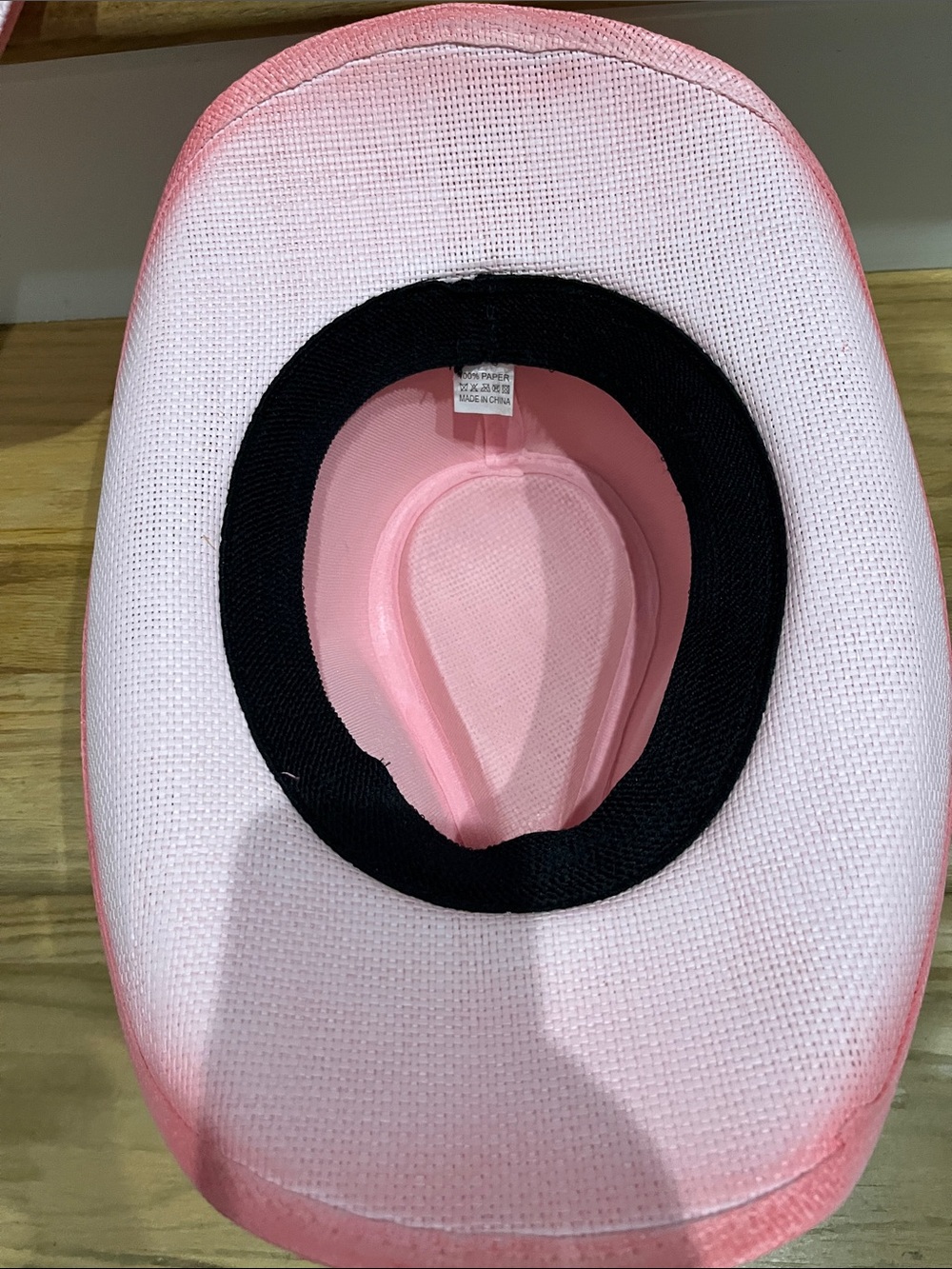 Pink Western Straw Cowboy Hat with Decorative Band - Picture 3 of 4